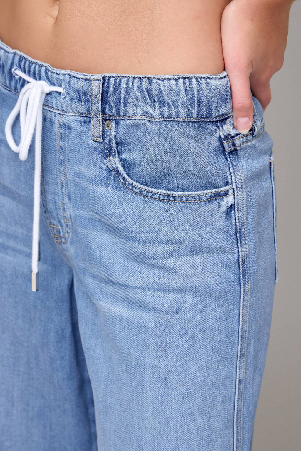 Hidden Jeans - SUPER SOFT ELASTIC WAISTBAND WIDE LEG