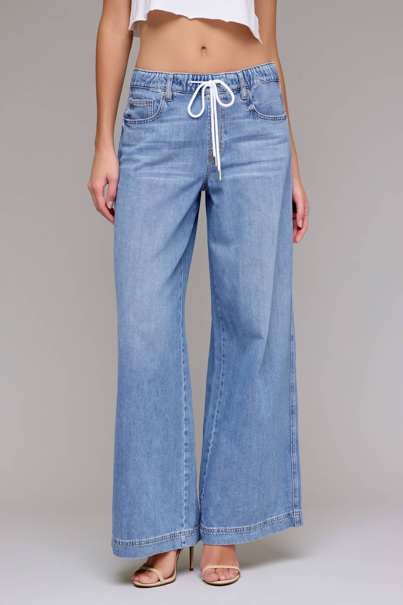Hidden Jeans - SUPER SOFT ELASTIC WAISTBAND WIDE LEG