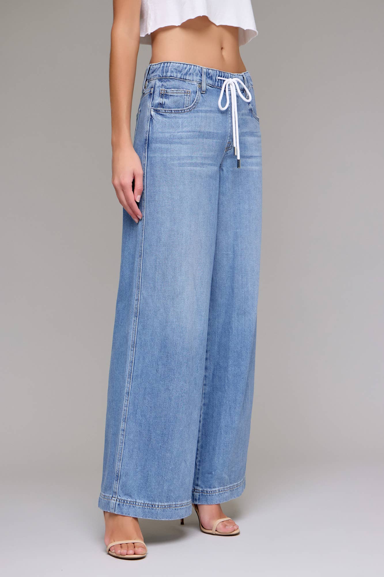 Hidden Jeans - SUPER SOFT ELASTIC WAISTBAND WIDE LEG