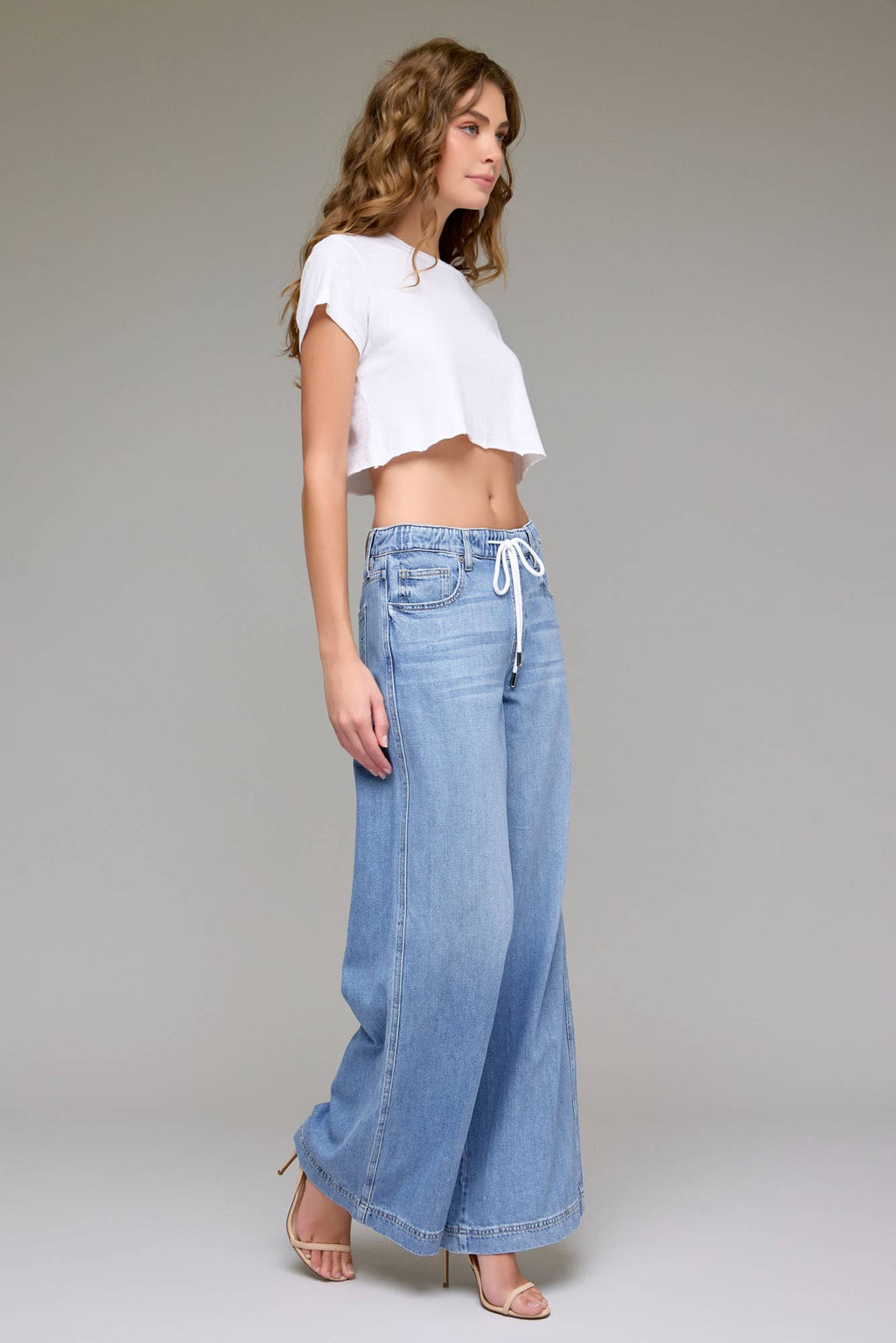 Hidden Jeans - SUPER SOFT ELASTIC WAISTBAND WIDE LEG