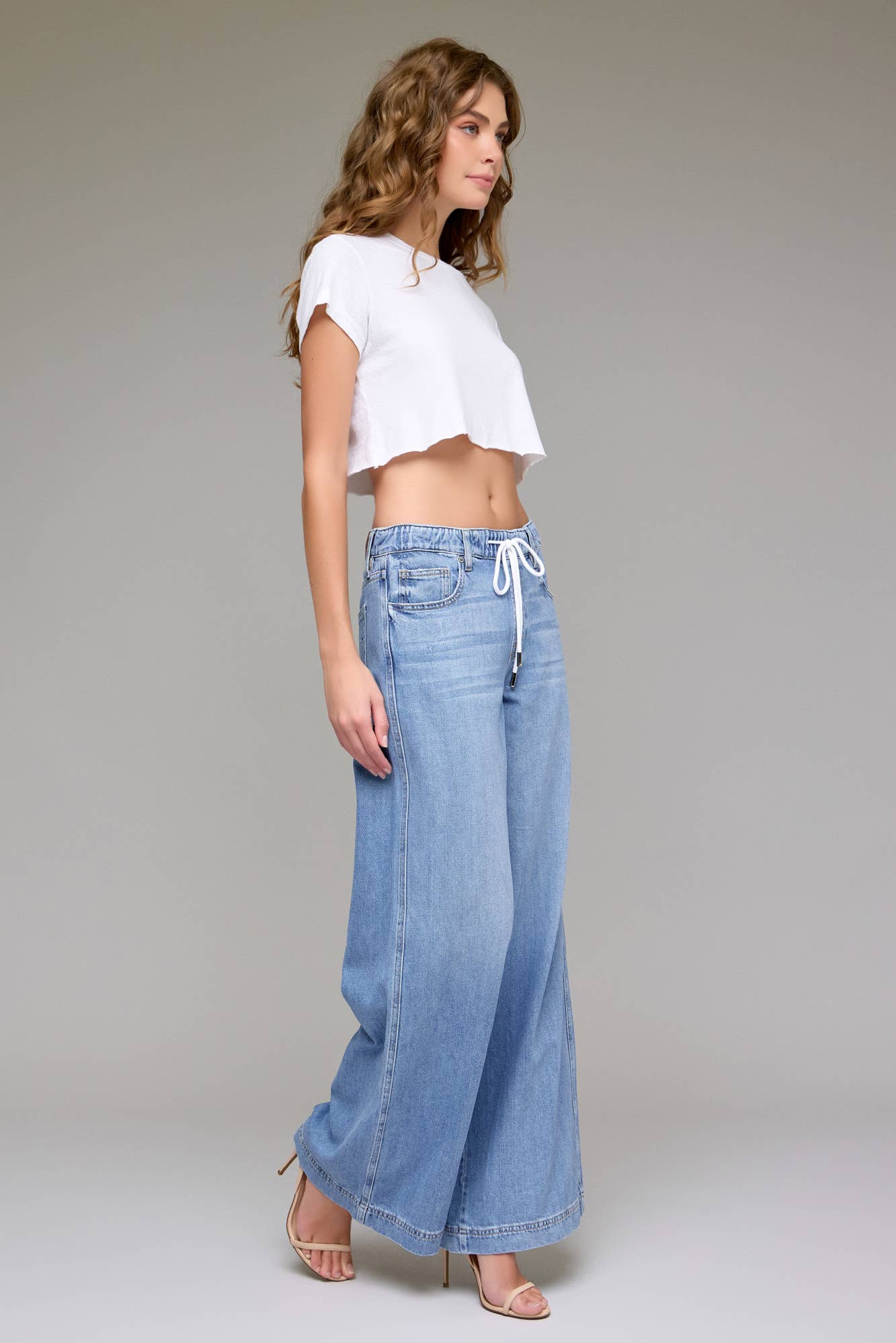 Hidden Jeans - SUPER SOFT ELASTIC WAISTBAND WIDE LEG