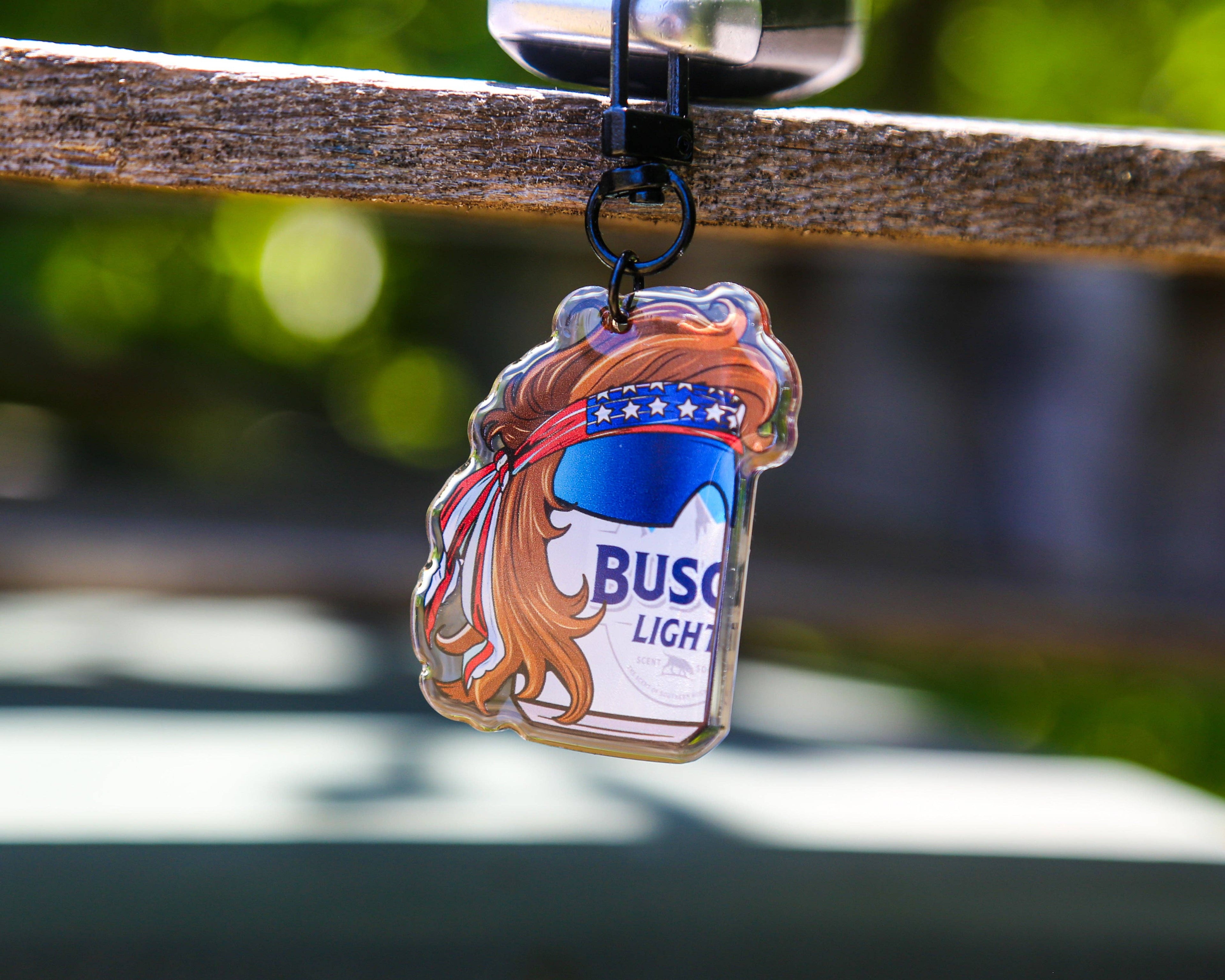 Scent South - Mullet Busch keychain.