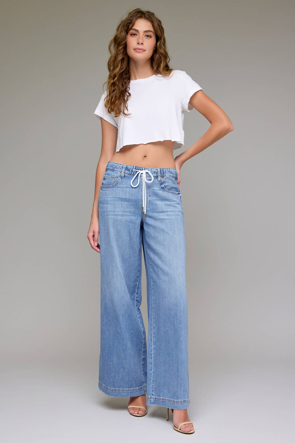 Hidden Jeans - SUPER SOFT ELASTIC WAISTBAND WIDE LEG