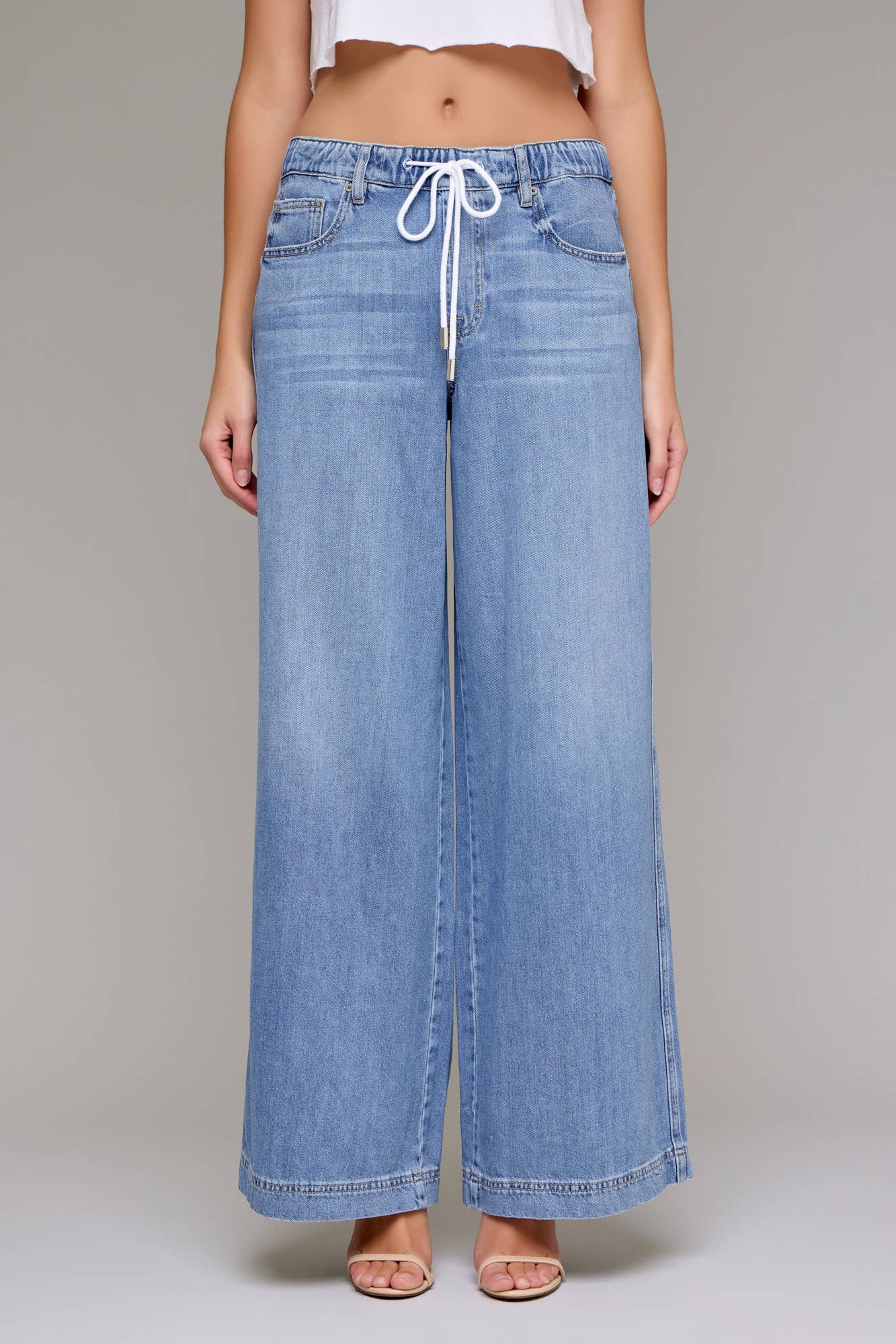 Hidden Jeans - SUPER SOFT ELASTIC WAISTBAND WIDE LEG