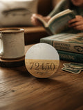 Scatter Creek Trading Co 72450 Paragould zip code coaster made of white marble and wood with laser engraving